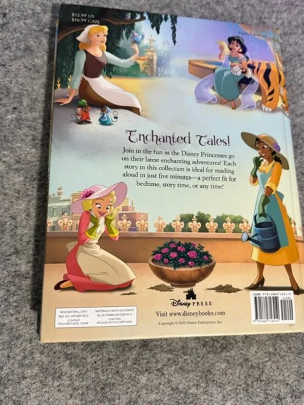 Disney Princess 5-Minute Princess Stories Hardcover Book
